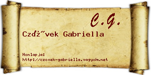 Czövek Gabriella névjegykártya