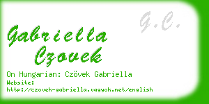 gabriella czovek business card