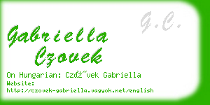 gabriella czovek business card